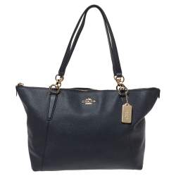 Coach Navy Blue Leather Ava Tote
