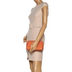 Coach Orange Bloom Print Coated Canvas Cosmetic Pouch