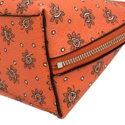 Coach Orange Bloom Print Coated Canvas Cosmetic Pouch