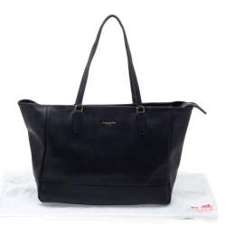 Pre Owned Coach Black Leather City Tote