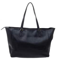 Pre Owned Coach Black Leather City Tote