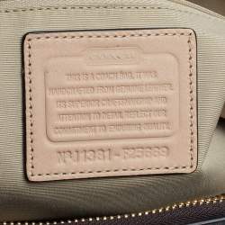 Pre Owned Coach Dark Brown Leather Double Zip Tote