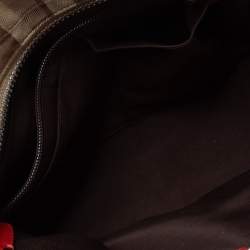 Pre Owned Coach Beige/Orange Signature Canvas and Leather Tote