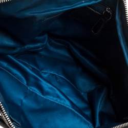 Coach Black Signature Canvas and Patent Leather Sophia Satchel