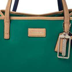 Pre Owned Coach Tri Color Leather Park Metro Tote