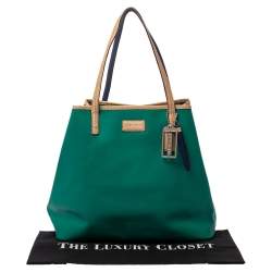 Pre Owned Coach Tri Color Leather Park Metro Tote