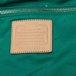 Pre Owned Coach Tri Color Leather Park Metro Tote