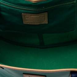 Pre Owned Coach Tri Color Leather Park Metro Tote