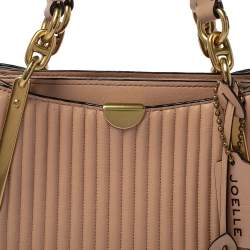 Pre Owned Coach Peach Leather Dreamer Satchel