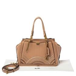 Pre Owned Coach Peach Leather Dreamer Satchel