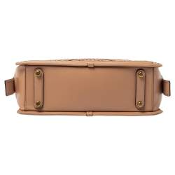Pre Owned Coach Peach Leather Dreamer Satchel