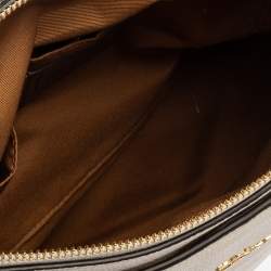 Pre Owned Coach White Leather and Snakeskin Effect Mia Satchel