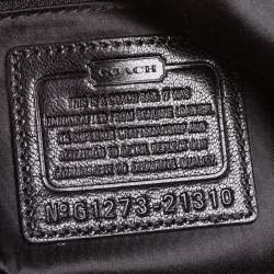 Pre Owned Coach Black Calfhair and Leather Flap Chain Clutch