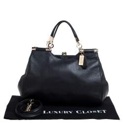 Pre Owned Coach Black Leather Madison Pinnacle Satchel