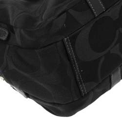 مملوكة مسبقًا Coach Black Signature Canvas and Leather Soho Satchel