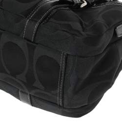 مملوكة مسبقًا Coach Black Signature Canvas and Leather Soho Satchel