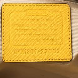 مملوكة مسبقًا حقيبة يد كوتش بارك مترو جلد صفراء