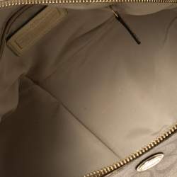 Pre Owned Coach Brown/Gold Signature Coated Canvas Jade Dome Satchel