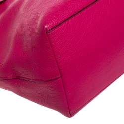 Pre Owned Coach Magenta Soft Leather Taylor Tote