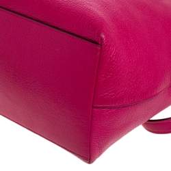 Pre Owned Coach Magenta Soft Leather Taylor Tote