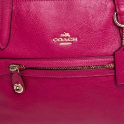 Pre Owned Coach Magenta Soft Leather Taylor Tote