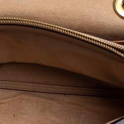 Pre Owned Coach Brown/Beige Prairie Floral Print Signature Coated Canvas and Leather Shoulder Bag