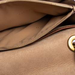 Pre Owned Coach Brown/Beige Prairie Floral Print Signature Coated Canvas and Leather Shoulder Bag
