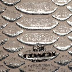 Pre Owned Coach Taupe Python Embossed Leather Callie Crossbody Bag