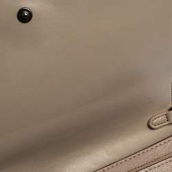 Pre Owned Coach Taupe Python Embossed Leather Callie Crossbody Bag