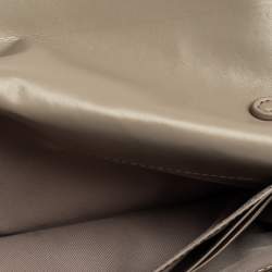 Pre Owned Coach Taupe Python Embossed Leather Callie Crossbody Bag