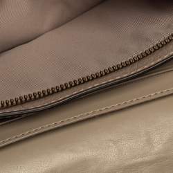 Pre Owned Coach Taupe Python Embossed Leather Callie Crossbody Bag