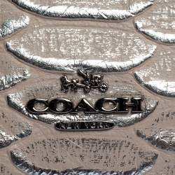 Pre Owned Coach Taupe Python Embossed Leather Callie Crossbody Bag