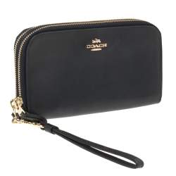 Pre Owned محفظة كوتش أكورديون جلد أزرق كحلي بحمالة معصم