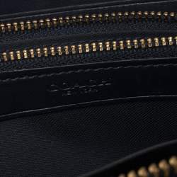 Pre Owned محفظة كوتش أكورديون جلد أزرق كحلي بحمالة معصم