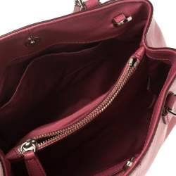 Pre Owned Coach Magenta Leather Satchel