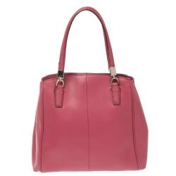 Pre Owned Coach Magenta Leather Satchel