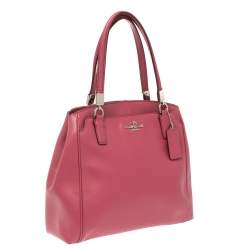 Pre Owned Coach Magenta Leather Satchel