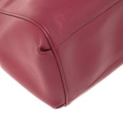 Pre Owned Coach Magenta Leather Satchel