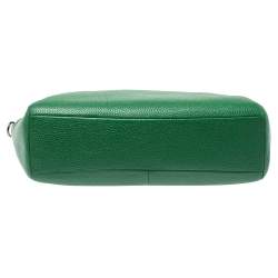Pre Owned Coach Green Pebbled Leather Prairie Satchel