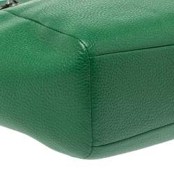 Pre Owned Coach Green Pebbled Leather Prairie Satchel