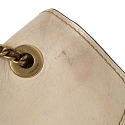 مملوكة مسبقًا حقيبة كتف كوتشي كانفاس مقوى بيج/بني بالشعار وجلد