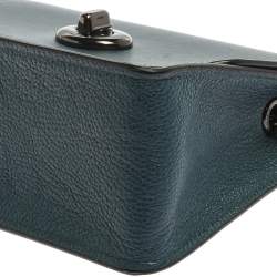 Pre Owned Coach Blue Leather and Suede Bowery Crossbody Bag