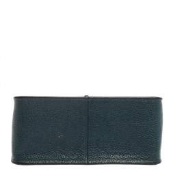 Pre Owned Coach Blue Leather and Suede Bowery Crossbody Bag
