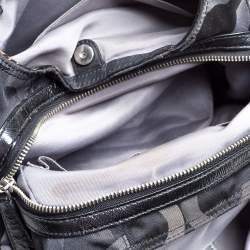 Pre Owned Coach Charcoal Signature Canvas Hobo