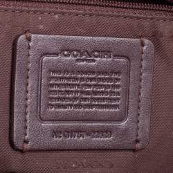 Coach Cream/Burgundy Daisy Print Leather Prairie Satchel