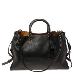 Pre Owned Coach Black Leather Rogue 1941 Bag