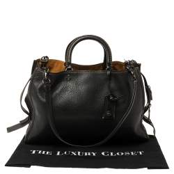 Pre Owned Coach Black Leather Rogue 1941 Bag