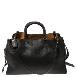 Pre Owned Coach Black Leather Rogue 1941 Bag