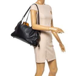 Pre Owned Coach Black Leather Rogue 1941 Bag