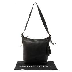 Pre Owned Coach Black Leather Legacy Tassel Hobo